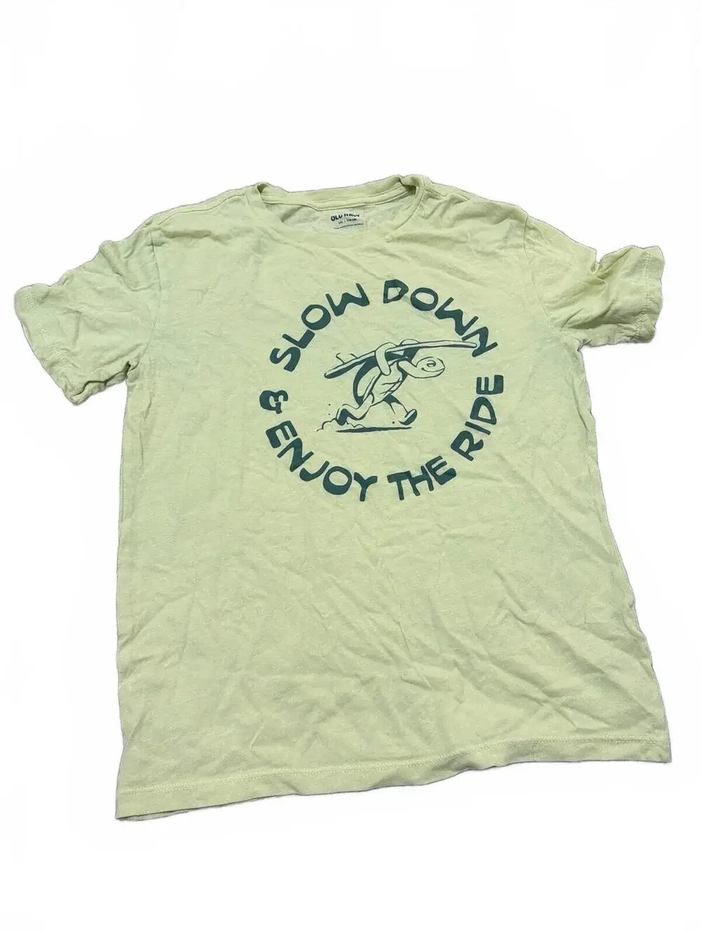 Old Navy Boys Slow Down Enjoy the RIde Graphic Tee XXL